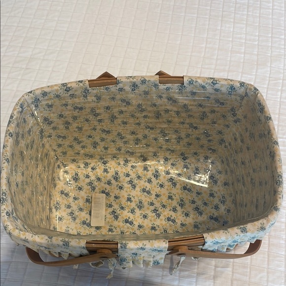 Longaberger double handles vtg 2002 Market Basket Spring Floral Lining protector - Picture 7 of 12